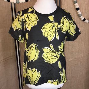 Gap Woven Tee Floral Print Size Small